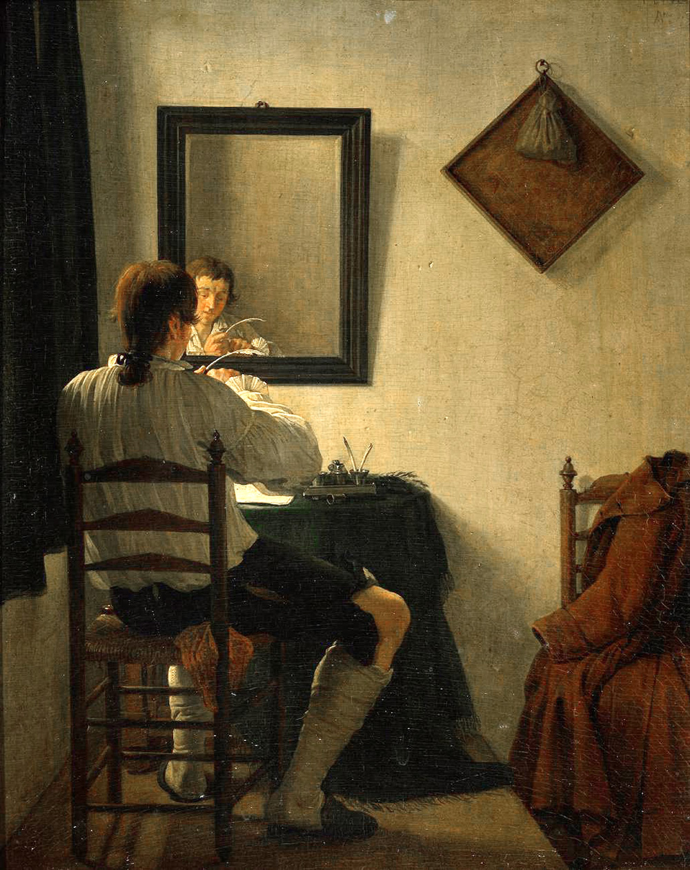 writer trimming his pen